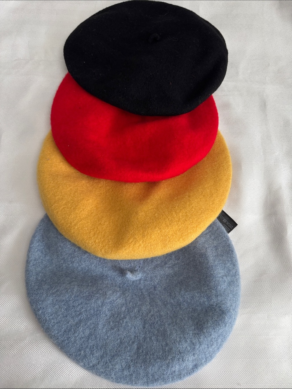 Kids Wool Beret Set - Black, Red, Mustard, Light Blue